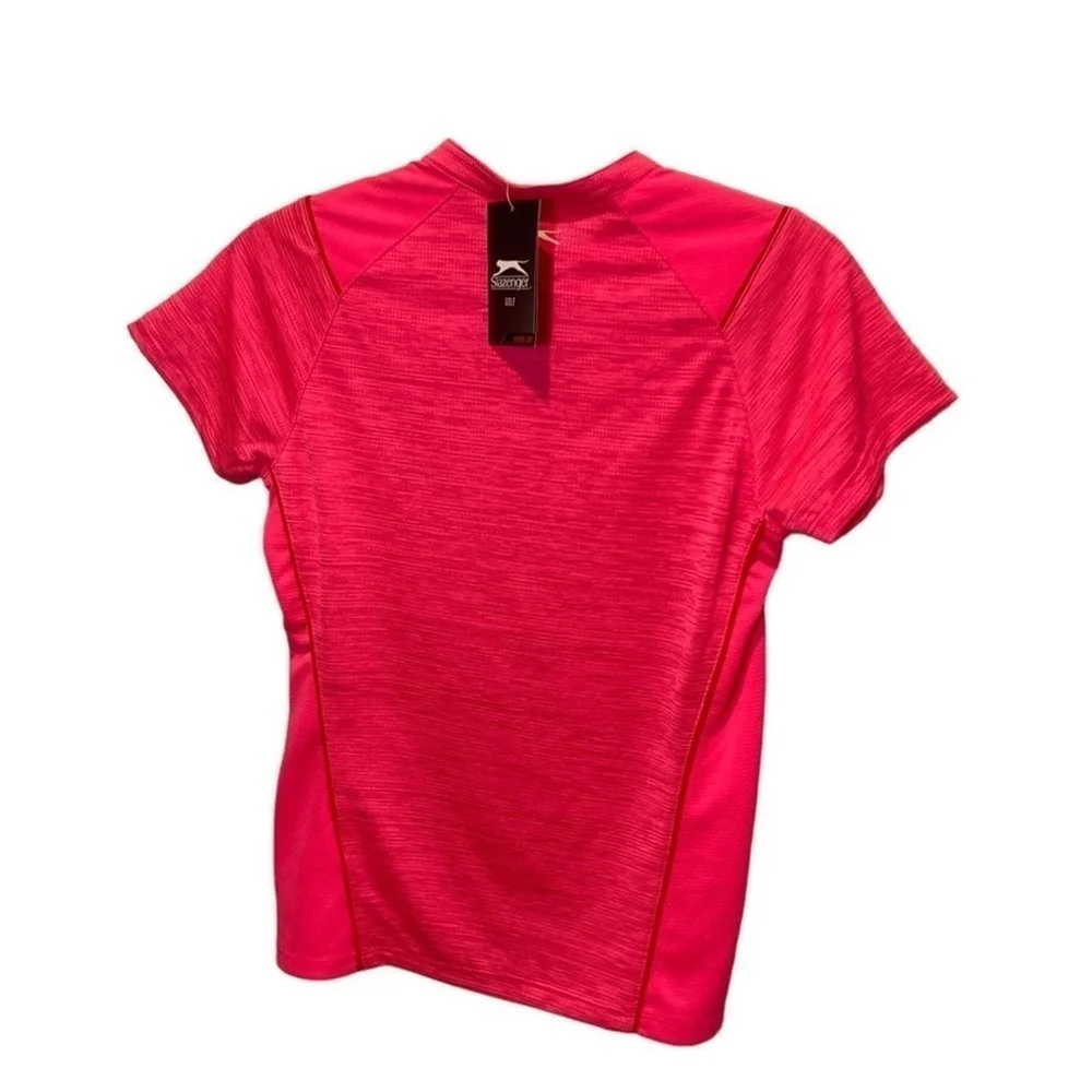Womens Slazenger Women's Bold Texture Golf Polo hot pink size xs - Picture 3 of 4